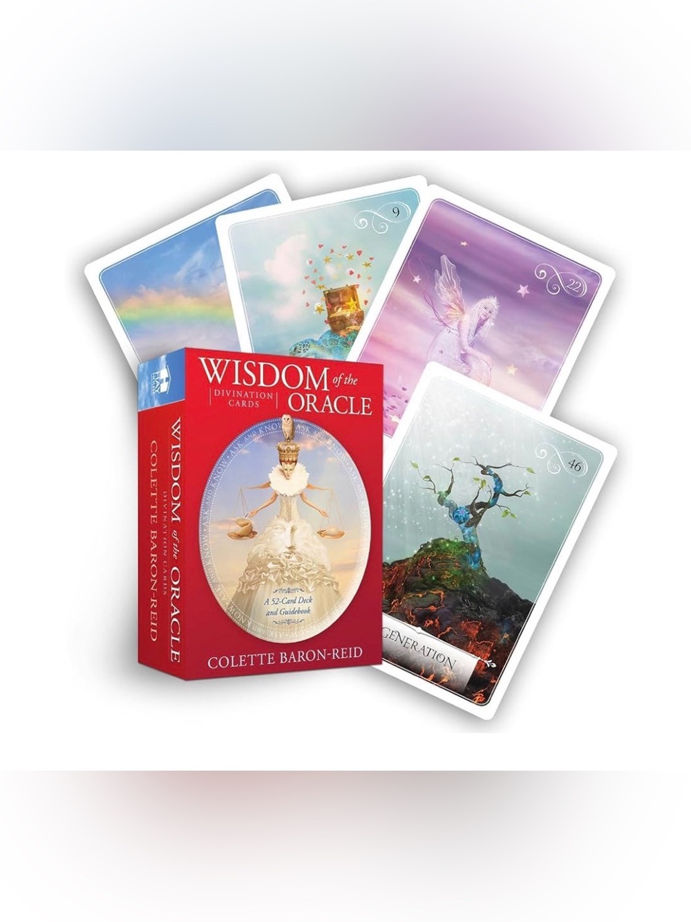 Wisdom of the Oracle Divination Cards - Red Box with Pastel Artwork